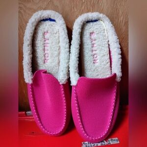 ROTHY'S pink and green slippers (never worn)